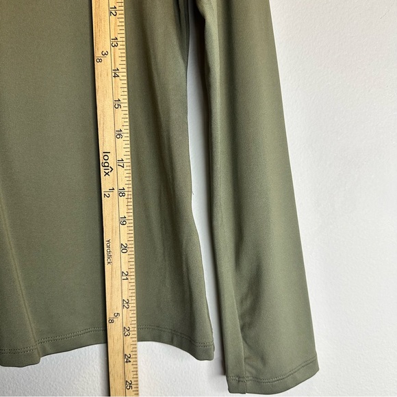 Antonio Melani ELIZABETH DAMRICH Women Olive Turtleneck Long Sleeves Blouse Sz M - Picture 5 of 6